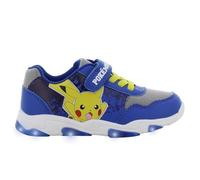 Leomil Pokemon - Zapatillas deportivas para niños y niñas (4-9 años), diseño de Pikachu, cierre, ideal para la escuela y el tiempo libre, Azul cobal Amarillo, 28 EU