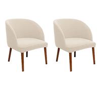 Leomix Juego de Fundas para sillas de Comedor Jacquard elásticas de 1/2/4, Funda para Silla con Respaldo Curvo, Fundas para sillones Modernos de Mediados de Siglo,N,2pack