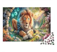 León 1000 Pieza PuzzlesLeón Magic Forest Rompecabezas Coloridos Imposible Adultos Y Niños +14 Años Colores Variados38x26cm/1000pcs