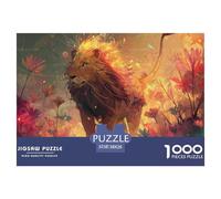 León 1000 Piezas Rompecabezas Juego De Familia Clásico Vida Silvestre Puzzles Desafío De Color para Regalos De Viaje, Presente 38x26cm/1000pcs