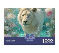 León 1000 Piezas Rompecabezas Juego De Familia Creativo Vida Silvestre Puzzle Desafío De Color para Regalos De Viaje, Presente 70x50cm/1000pcs