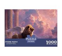 León 1000 Piezas Rompecabezas Juego De Familia Creativo Vida Silvestre Puzzles Desafío De Color para Regalos De Viaje, Presente 38x26cm/1000pcs