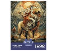 León 1000 Piezas Rompecabezas Juego De Familia Impresionante Vida Silvestre Puzzle Bonita Decoración Rompecabezas para Adultos Y Niños 52x38cm/1000pcs