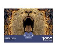 León 1000 Piezas Rompecabezas Juego De Familia Impresionante Vida Silvestre Puzzle Bonita Decoración Rompecabezas para Adultos Y Niños 38x26cm/1000pcs