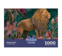 León 1000 Piezas Rompecabezas Juego De Familia Impresionante Vida Silvestre Puzzles Regalo para La Relajación para Regalos De Viaje, Presente 52x38cm/1000pcs