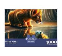 León 1000piezas Rompecabezas Obra De Arte Entretenimento Regalos ParaPoderoso Lindo y Fresco Rompecabezas para Creativo Regalo38x26cm/1000pcs