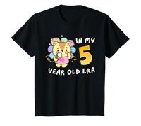 León 5º cumpleaños en mi era de 5 años lindo animal divertido Camiseta