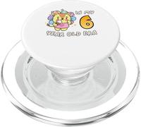 León 6º cumpleaños en mi era de 6 años lindo animal divertido PopSockets PopGrip para MagSafe