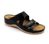 LEON 906 Sandalias Zuecos Zapatos Zapatillas de Cuero para Mujer