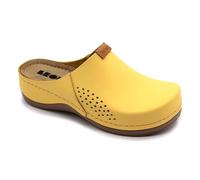 LEON 930 Zuecos Mules Zapatillas Zapatos, Mujer, Amarillo, EU 38