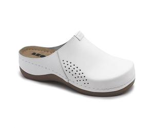 LEON 930 Zuecos Mules Zapatillas Zapatos, Mujer, Blanco, EU 38