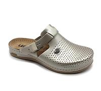 LEON 950 Zuecos Mules Zapatillas Zapatos de Cuero, Mujer, Champán, EU 36