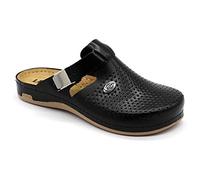 LEON 950 Zuecos Zapatos Zapatillas de Cuero para Mujer, Negro, EU 38