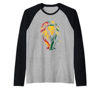 León Africano - Mes de la Historia Negra Camiseta Manga Raglan