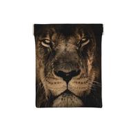 León Africano Salvaje Felino Mane Primer Plano Vida Silvestre, Squeeze Top Wallet Bolsa de Almacenamiento para Mujer Monedero pequeño Bolsa de Cambio