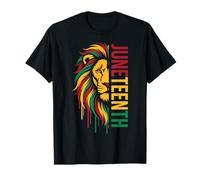 León afroamericano Juneteenth Soy Black History Melanina Camiseta