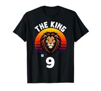 León animal de 9º cumpleaños El rey tiene 9 años divertido día B Camiseta