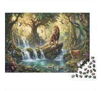 León, Animal de la Selva Puzzle 1000 Piezas Adultos Y Niños,Premium,Reto,Regalo Ideal,Deco Pared,Rompecabezas,14 Años+,Anti-estrés,Relax,Desafío,Cartón,Educativo 52x38cm