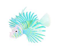 León Artificial Que Brilla intensamente Luminoso Peces Falso Acuario Tanque de Peces Paisaje Adorno Resplandor simulación decoración Animal (Azul)