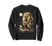León Aullando a la Luna Meme Sudadera