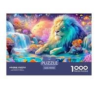 León Azul en el Vibrante Mundo de Arrecifes Subacuáticos Puzzle De 1000 Piezas león, Excelente Juego para Adultos Y Niños 70x50cm/1000pcs