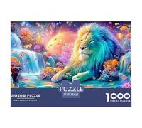 León Azul en el Vibrante Mundo de Arrecifes Subacuáticos Puzzle De 1000 Piezas león Excelente Regalo para Niños Y Adultos 38x26cm/1000pcs