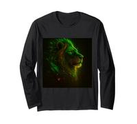 León Camiseta con Signo del Zodiaco Leo, Regalo para Hombre y Mujer, león Manga Larga