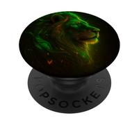 León Camiseta con Signo del Zodiaco Leo, Regalo para Hombre y Mujer, león PopSockets PopGrip Adhesivo