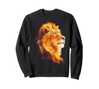 León Cara Arte Animal Gráfico Safari Africano Sudadera