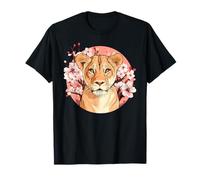 León con flores de cerezo calma belleza feroz Camiseta