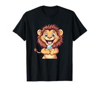 León con Helado para una Dulce Aventura Camiseta