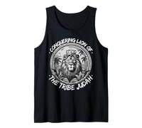 León Conquistador De La Tribu Judá Hebreo Israelita YHWH Camiseta sin Mangas