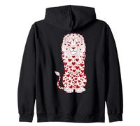 León Corazón Melena San Valentín Animal Salvaje Sudadera con Capucha