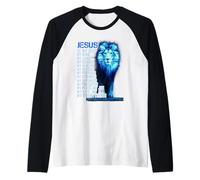 León Cristiano Jesús es mi Dios Rey, Señor y Salvador Camiseta Manga Raglan