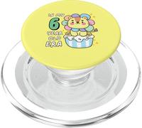 León de 6º cumpleaños en mi era de 6 años lindo animal divertido PopSockets PopGrip para MagSafe