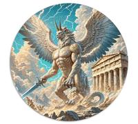 León de Cara Humana 1.000 Piezas, Puzzle, Puzzle Adultos para Aliviar El Estrés, Cute Animals Rompecabezas Redondo, Juegos Intelectuales para, Arte del, Regalos Familiares, (67.5x67.5cm)