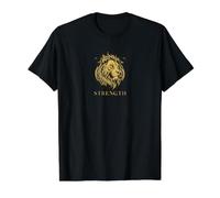 León de Cartas del Tarot de Camiseta gráfica económica, Hombre, Negro, M