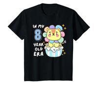 León de cumpleaños número 8 en mi era de 8 años lindo animal divertido Camiseta