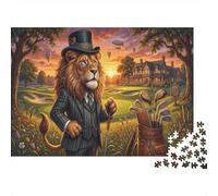 León de golfRompecabezas Clásico De 1000 Piezas Cartón Reciclado Caballero Victoriano Coordinación Ojo-Mano Adolescentes 12+, Tiempo Libre, Regalo De Cumpleaños 70x50cm/1000pcs
