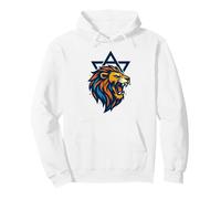 León de Judá Estrella de David - Soy Yisrael Chai Orgullo Judío Sudadera con Capucha