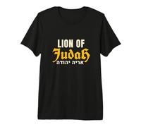 León de Judá Gráfico Bíblico Hebreo Camiseta Premium
