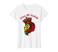 León De Judá Jesús Reyes De La Selva Leones León Cumpleaños Camiseta gráfica económica, Mujer, Blanco, M