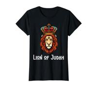 León De Judá Jesús Reyes De La Selva Leones León Cumpleaños Camiseta gráfica económica, Mujer, Negro, XS