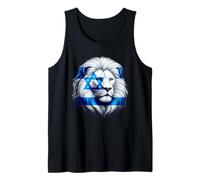 León de Judá Orgullo Judío Bandera Israel Fuerza Unidad Camiseta sin Mangas