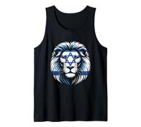 León de Judá Orgullo Judío Bandera Israel Fuerza Unidad Camiseta sin Mangas
