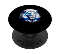 León de Judá Orgullo Judío Bandera Israel Fuerza Unidad PopSockets PopGrip Adhesivo