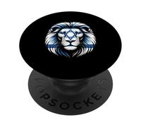 León de Judá Orgullo Judío Bandera Israel Fuerza Unidad PopSockets PopGrip Adhesivo