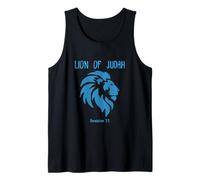 León de Judá Revelación Cristiana 5:5 Fe Mesiánica Camiseta sin Mangas