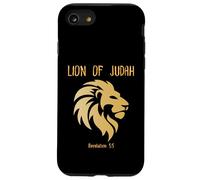 León de Judá Revelación Cristiana 5:5 Versículo de la Biblia de Fe Carcasa para iPhone SE (2020) / 7/8