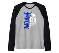 León de Judá Símbolo Nacional Judío Jerusalén Israel Camiseta Manga Raglan